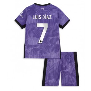 Maillot de foot Liverpool Luis Diaz #7 Troisième enfant 2023-24 Manches Courte (+ pantalon court)